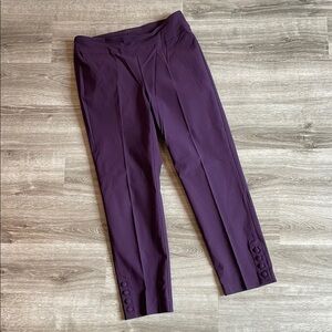 Roz & Ali Purple Button-Detail Pants